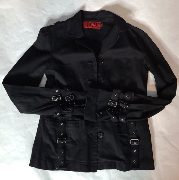 Tripp nyc Jackets & Blazers - Tripp NYC Gothic black coat with buckles grommets and d-rings sz M